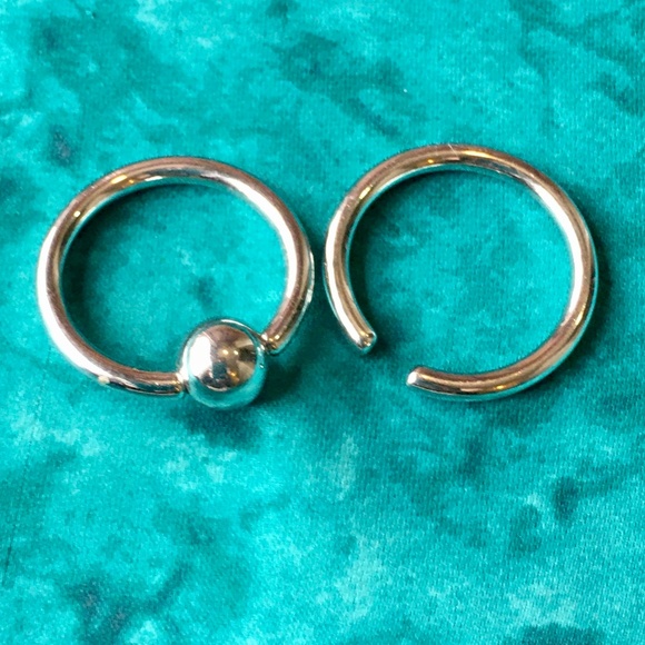 Painful Pleasures Jewelry - Stainless Implant Steel Captive Bead Ring Earrings